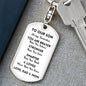 Our Son You Are Braver Dog Tag Keychain | White | A1022T, A1022TG, G007T, G007TG, lx-G007, PP01-BLK, PT-1011, TNM-1, USER-249647