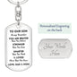 Our Son You Are Braver Dog Tag Keychain | White | A1022T, A1022TG, G007T, G007TG, lx-G007, PP01-BLK, PT-1011, TNM-1, USER-249647