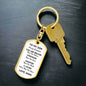 Son You Are Braver Dog Tag Keychain | White | A1022T, A1022TG, G007T, G007TG, lx-G007, PP01-BLK, PT-1011, TNM-1, USER-249647
