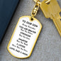 Our Son You Are Braver Dog Tag Keychain | White | A1022T, A1022TG, G007T, G007TG, lx-G007, PP01-BLK, PT-1011, TNM-1, USER-249647