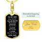 Son You Are Braver Dog Tag Keychain | Black | A1022T, A1022TG, G007T, G007TG, lx-G007, PP01-BLK, PT-1011, TNM-1, USER-249647