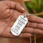 Our Son You Are Braver Dog Tag Necklace | White | A1014T, A1014TG, G007T, G007TG, lx-G007, PT-133, TNM-1, USER-249647