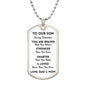 Our Son You Are Braver Dog Tag Necklace | White | A1014T, A1014TG, G007T, G007TG, lx-G007, PT-133, TNM-1, USER-249647