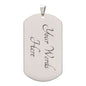 Our Son You Are Braver Dog Tag Necklace | White | A1014T, A1014TG, G007T, G007TG, lx-G007, PT-133, TNM-1, USER-249647