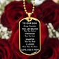 Our Son You Are Braver Dog Tag Necklace | Black | A1014T, A1014TG, G007T, G007TG, lx-G007, PT-133, TNM-1, USER-249647
