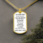 Our Son You Are Braver Dog Tag Necklace | White | A1014T, A1014TG, G007T, G007TG, lx-G007, PT-133, TNM-1, USER-249647