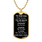 Our Son You Are Braver Dog Tag Necklace | Black | A1014T, A1014TG, G007T, G007TG, lx-G007, PT-133, TNM-1, USER-249647