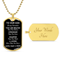 Our Son You Are Braver Dog Tag Necklace | Black | A1014T, A1014TG, G007T, G007TG, lx-G007, PT-133, TNM-1, USER-249647