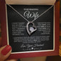 To My Beautiful Wife Forever Love Necklace | Black