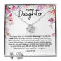 Daughter Love Knot Earring & Necklace Set | C30011TR, lx-C30011, P10019TR, PB23-WOOD, PP01-BLK, PT-3744, TNM-1, USER-249647