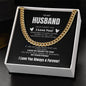 To My Husband Cuban Link Chain | Black | C30184T, C30184TG, lx-C30184, PB23-WOOD, PT-4348, TNM-1, USER-249647