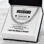 To My Husband Cuban Link Chain | White | C30184T, C30184TG, lx-C30184, PB23-WOOD, PT-4348, TNM-1, USER-249647