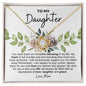 Daughter Love Knot Necklace | Flowers | C30011TG, C30011TR, PB23-WOOD, PT-4377, TNM-1, USER-249647