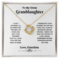 Great Granddaughter Love Knot Necklace - Grandparents Gift | C30011TG, C30011TR, PB23-WOOD, PT-4377, TNM-1, USER-249647