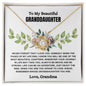 Granddaughter Love Knot Necklace - Grandma's Gift | C30011TG, C30011TR, PB23-WOOD, PT-4377, TNM-1, USER-249647