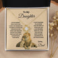 To My Daughter Love Knot Necklace - Dad's Lion Card Gift | C30011TG, C30011TR, PB23-WOOD, PT-4377, TNM-1, USER-249647