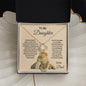 To My Daughter Love Knot Necklace - Dad's Lion Card Gift | C30011TG, C30011TR, PB23-WOOD, PT-4377, TNM-1, USER-249647