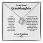 Great Granddaughter Love Knot Necklace - Grandparents Gift | C30011TG, C30011TR, PB23-WOOD, PT-4377, TNM-1, USER-249647