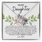 Daughter Love Knot Necklace | Flowers | C30011TG, C30011TR, PB23-WOOD, PT-4377, TNM-1, USER-249647
