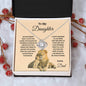 To My Daughter Love Knot Necklace - Dad's Lion Card Gift | C30011TG, C30011TR, PB23-WOOD, PT-4377, TNM-1, USER-249647