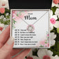 I Love You Mom Love Knot Necklace