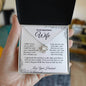 To My Beautiful Wife Love Knot Necklace | C30011TG, C30011TR, PB23-WOOD, PT-4377, TNM-1, USER-249647