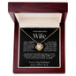 To My Beautiful Wife Love Knot Necklace | Black