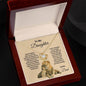 To My Daughter Love Knot Necklace - Dad's Lion Card Gift | C30011TG, C30011TR, PB23-WOOD, PT-4377, TNM-1, USER-249647
