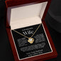 To My Beautiful Wife Love Knot Necklace | Black