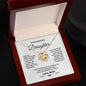 To My Daughter Keep Me In Your Heart Love Knot Necklace