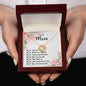 I Love You Mom Love Knot Necklace