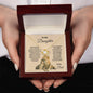 To My Daughter Love Knot Necklace - Dad's Lion Card Gift | C30011TG, C30011TR, PB23-WOOD, PT-4377, TNM-1, USER-249647