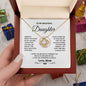 To My Daughter Keep Me In Your Heart Love Knot Necklace