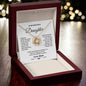 To My Daughter Keep Me In Your Heart Love Knot Necklace