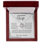 To My Beautiful Wife Love Knot Necklace | C30011TG, C30011TR, PB23-WOOD, PT-4377, TNM-1, USER-249647