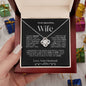 To My Beautiful Wife Love Knot Necklace | Black