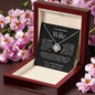 To My Beautiful Wife Love Knot Necklace | Black