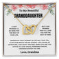 Granddaughter Interlocking Hearts Necklace - Grandma's Gift | C30028T, C30028TG, lx-C30028, PB23-WOOD, PT-4382, TNM-1, USER-249647