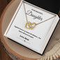 To My Daughter Together Forever Interlocking Hearts Necklace