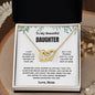 To My Daughter Interlocking Hearts Necklace | C30028T, C30028TG, lx-C30028, PB23-WOOD, PT-4382, TNM-1, USER-249647
