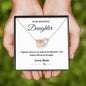 To My Daughter Together Forever Interlocking Hearts Necklace