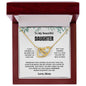 To My Daughter Interlocking Hearts Necklace | C30028T, C30028TG, lx-C30028, PB23-WOOD, PT-4382, TNM-1, USER-249647