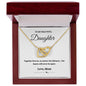 To My Daughter Together Forever Interlocking Hearts Necklace