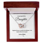 To My Daughter Together Forever Interlocking Hearts Necklace