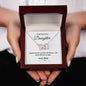 To My Daughter Together Forever Interlocking Hearts Necklace