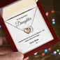 To My Daughter Together Forever Interlocking Hearts Necklace