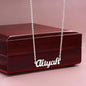 Personalized Daughter Name Necklace - Custom Name Gift | A1315T, A1315TG, E139T, E139TG, lx-E139, PB23-WOOD, PT-4531, TNM-1, USER-249647