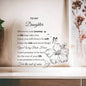 To My Daughter Printed Heart Acrylic Plaque | G023, lx-G023, PT-4747, USER-249647