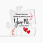 You & Me Together Forever Printed Acrylic Puzzle Plaque