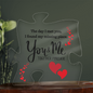 You & Me Together Forever Printed Acrylic Puzzle Plaque